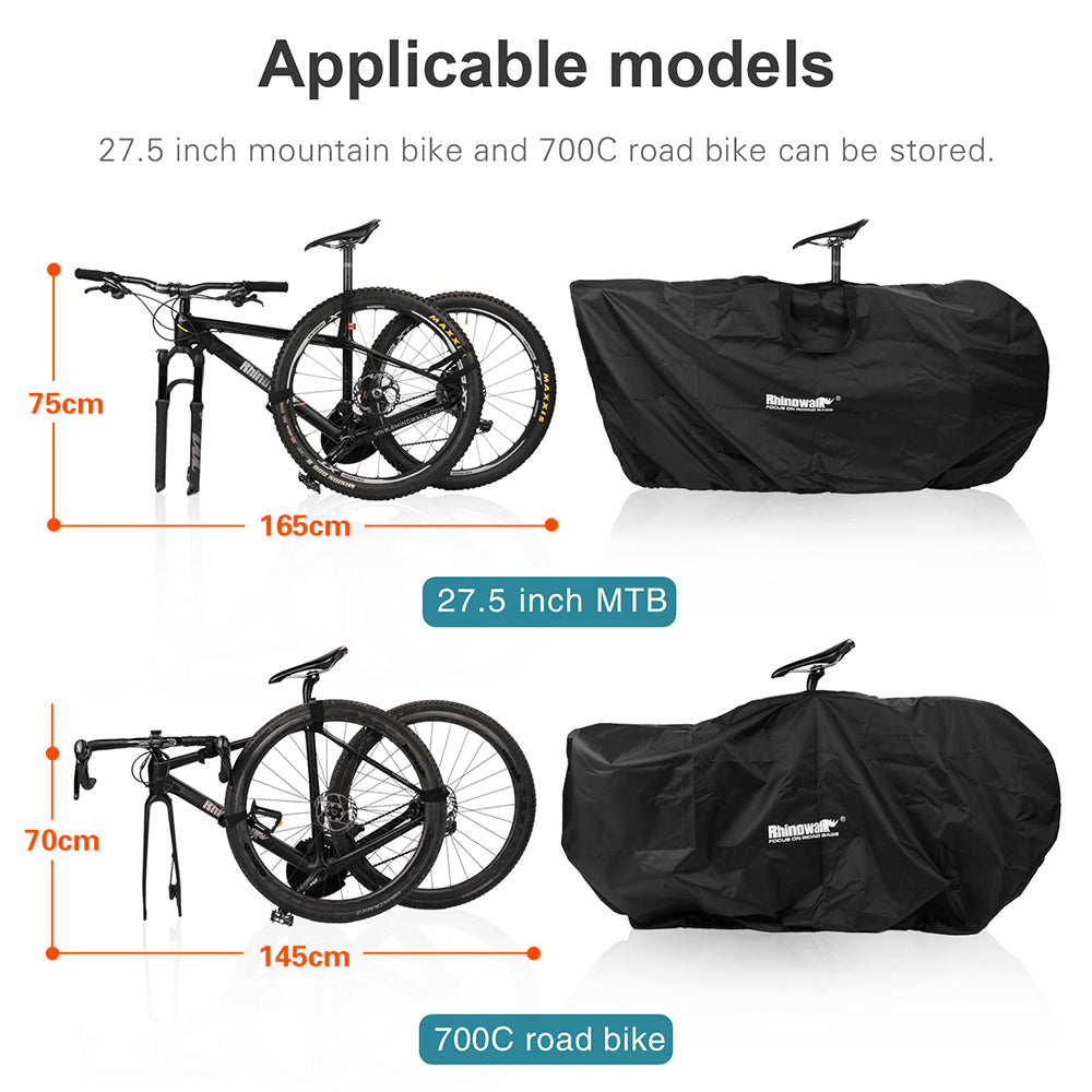RHINOWALK RM262 Storage Bag for 27.5-inch MTB / 700C Road Bike Lightweight Carrying Pouch RHINOWALK RM262 Storage Bag for 27.5-inch MTB / 700C Road Bike Lightweight Carrying Pouch
